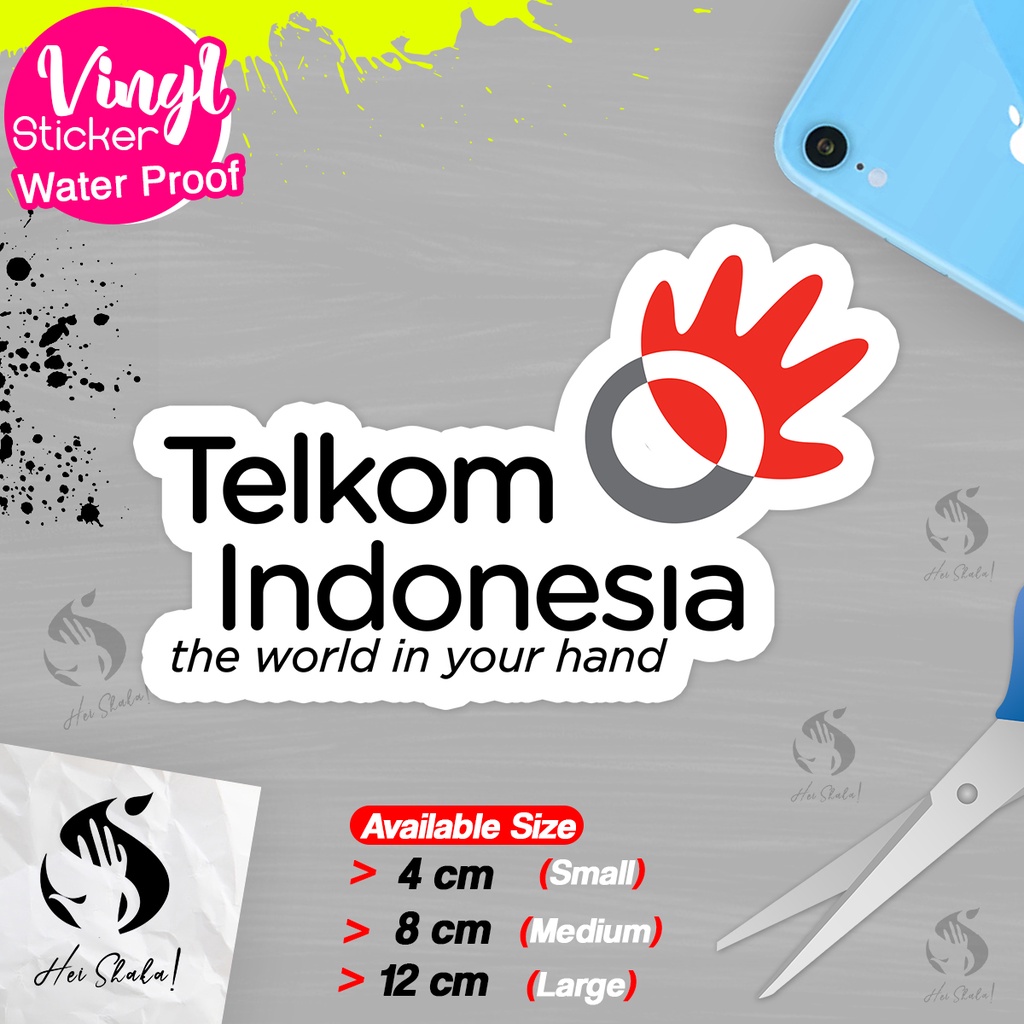 

Stiker Telkom Indonesia Sticker Logo Perusahaan BUMN Bahan Vinyl Anti Air
