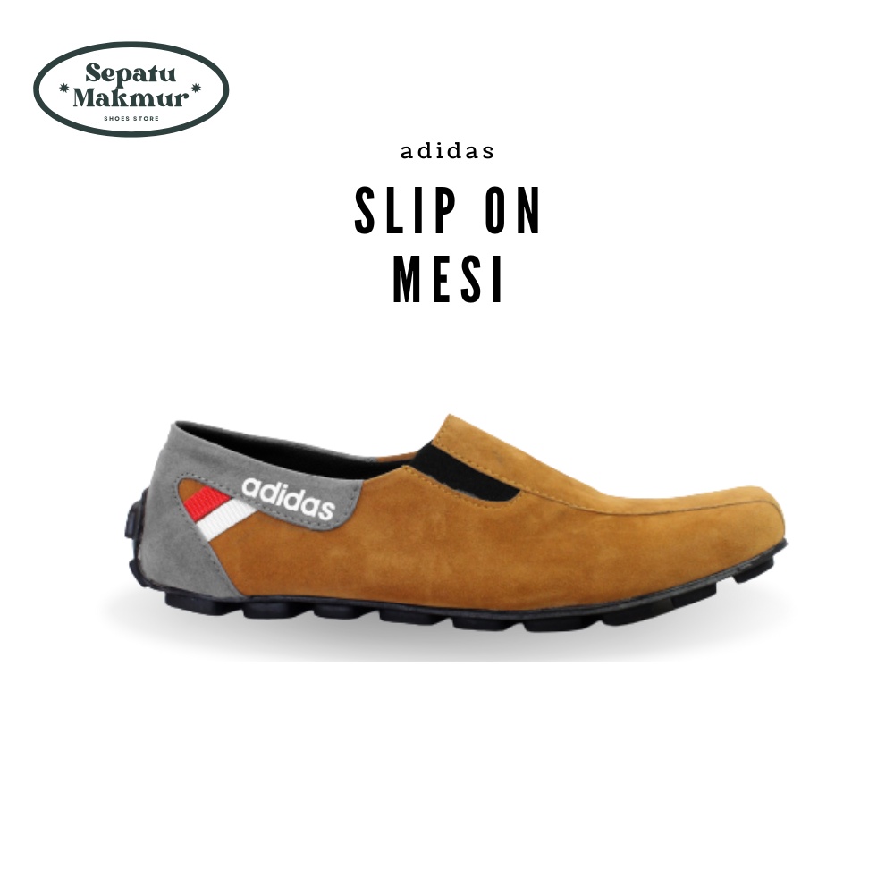 [BISA COD]  Sneakers Pria Dan Wanita Slip On Sepatu Sekolah Santai Kerja Adidas Messi Termurah  