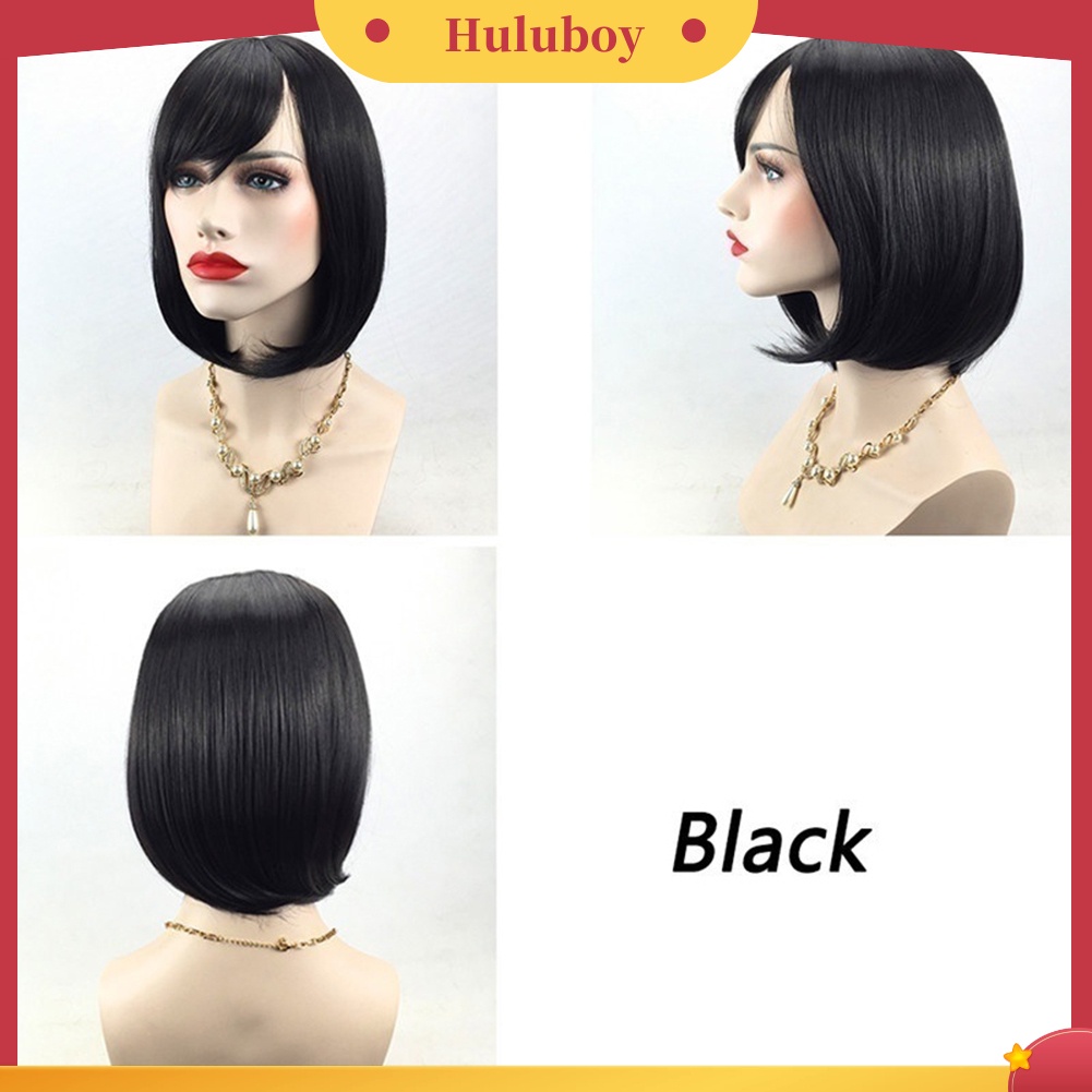 Wig Poni Ekstensi Model Lurus Panjang 30cm Gaya Bobo Untuk Wanita