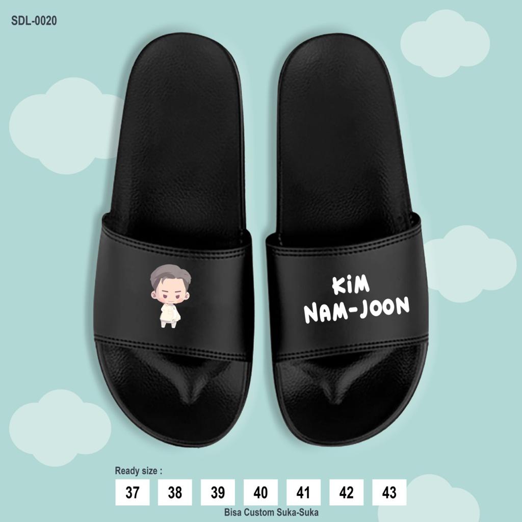 SANDAL SLOP B T S KARAKTER  / SANDAL KPOP / SENDAL SLIPER