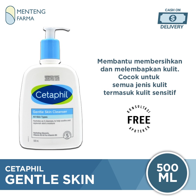 Cetaphil Gentle Skin Cleanser 500 mL | Pembersih Wajah dan Tubuh