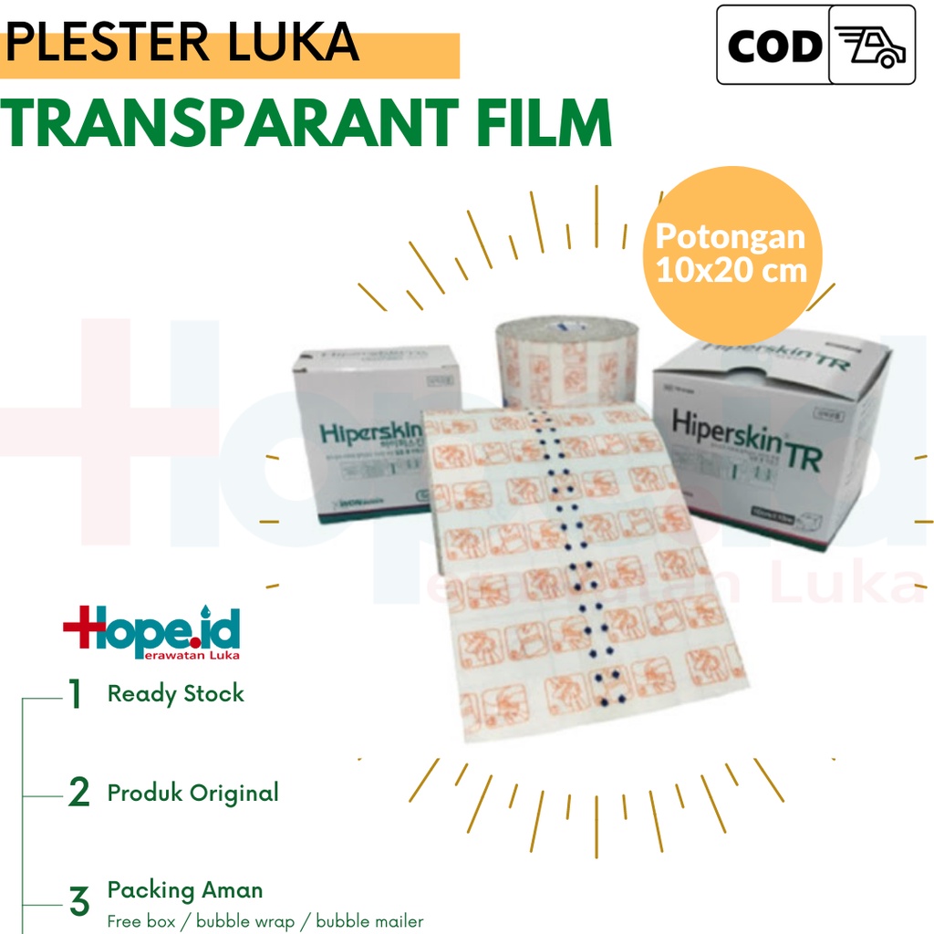 Transparant Film Hiperskin Jual perpotong 10x20cm Anti Air