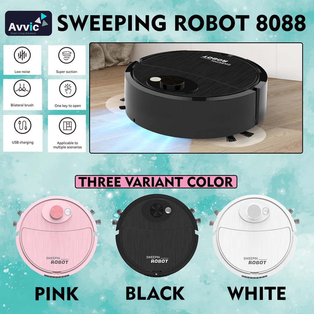 Vacum Cleaner Robot Mini 8088 Pembersih Lantai Smart Sweeping Robot Vacuum Cleaner Automatic