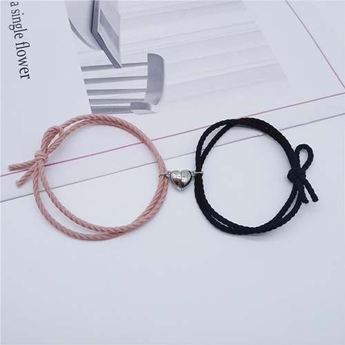 【COD】1 Pasang Gelang Couple Tali Cinta Magnet Polos Pria Wanita Korean Fasion Gaya Simple Ready Stock-FA