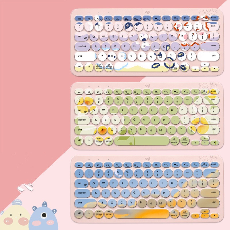 Cover Pelindung Keyboard Motif Kartun Untuk Logitech K380 K480