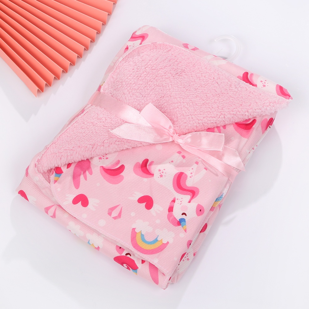 cod selimut bayi double layer polyester baby blanket selimut bulu lembut halus motif lucu fleece blanket