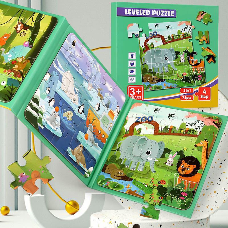 Mainan Anak MAGNETIC LEVELED PUZZLE BOOK Buku Puzzle Edukasi Anak