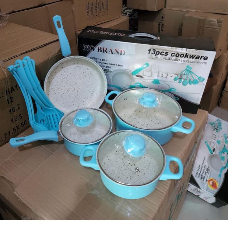 SIAP KIRIM 8630 Panci set 13 pc warna / Cookware set Idola ㅀ