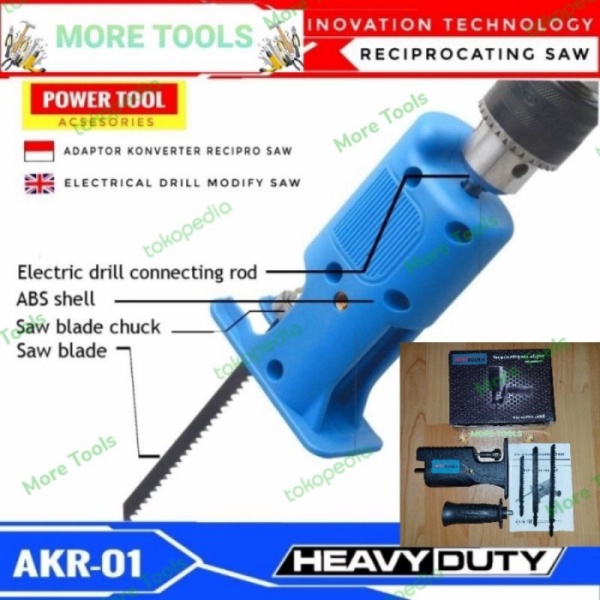 Terbaru Adaptor Konventer Bor ke Gergaji Jig Saw / Reprocating Saw Adapter Promo