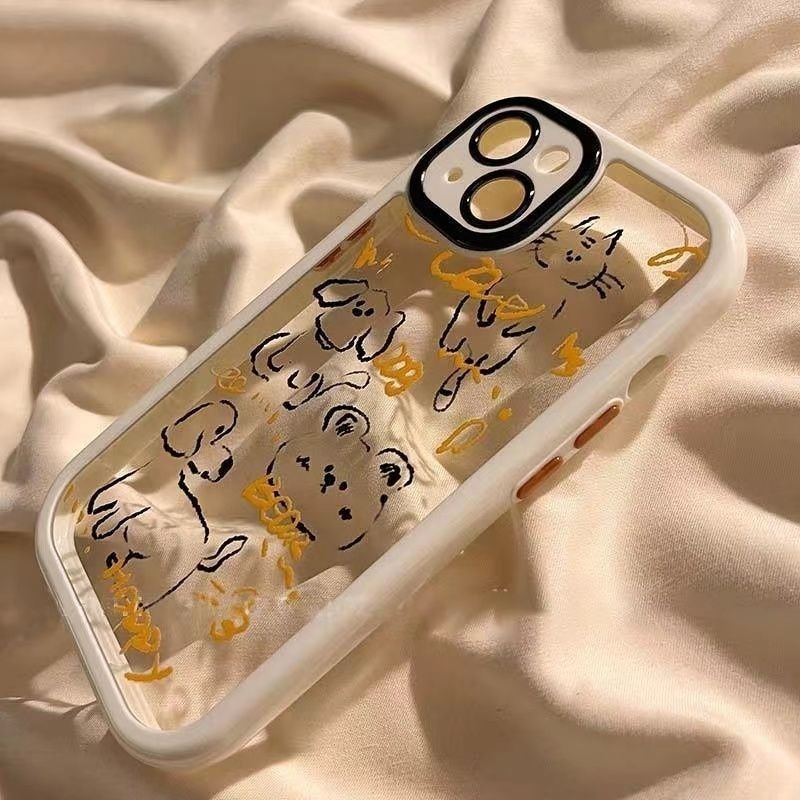 IPHONE Casing Ponsel Desain Hewan Peliharaan Gambar Transparan Kompatibel Dengan Iphone12 13 14 11 Pro Max X Xs Max Xr ggffrt