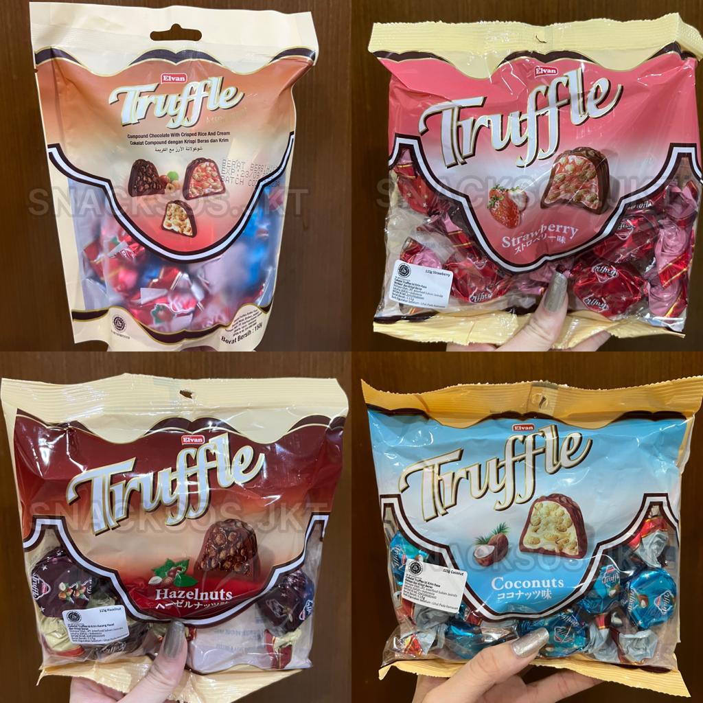 Jual ELVAN TRUFFLE CHOCOLATE COCONUT / HAZELNUT / STRAWBERRY