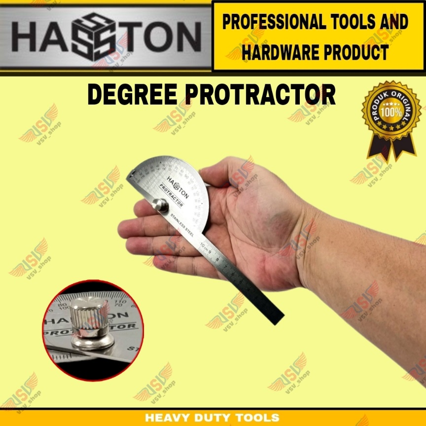 HASSTON Busur derajat 0100-001/ degree protractor / penggaris busur