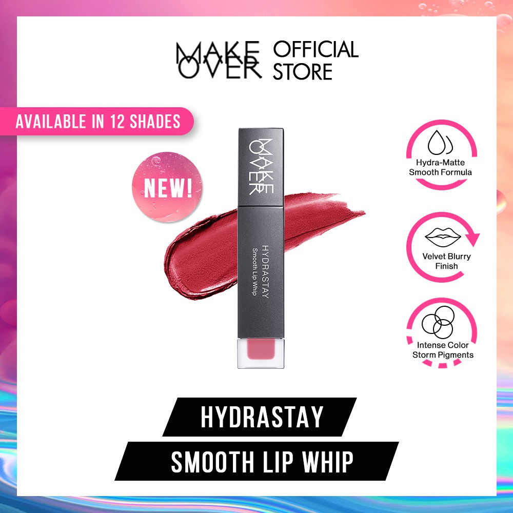 Make Over Hydrastay Smooth Lip Whip 6.5 gr Lipcream Make Over