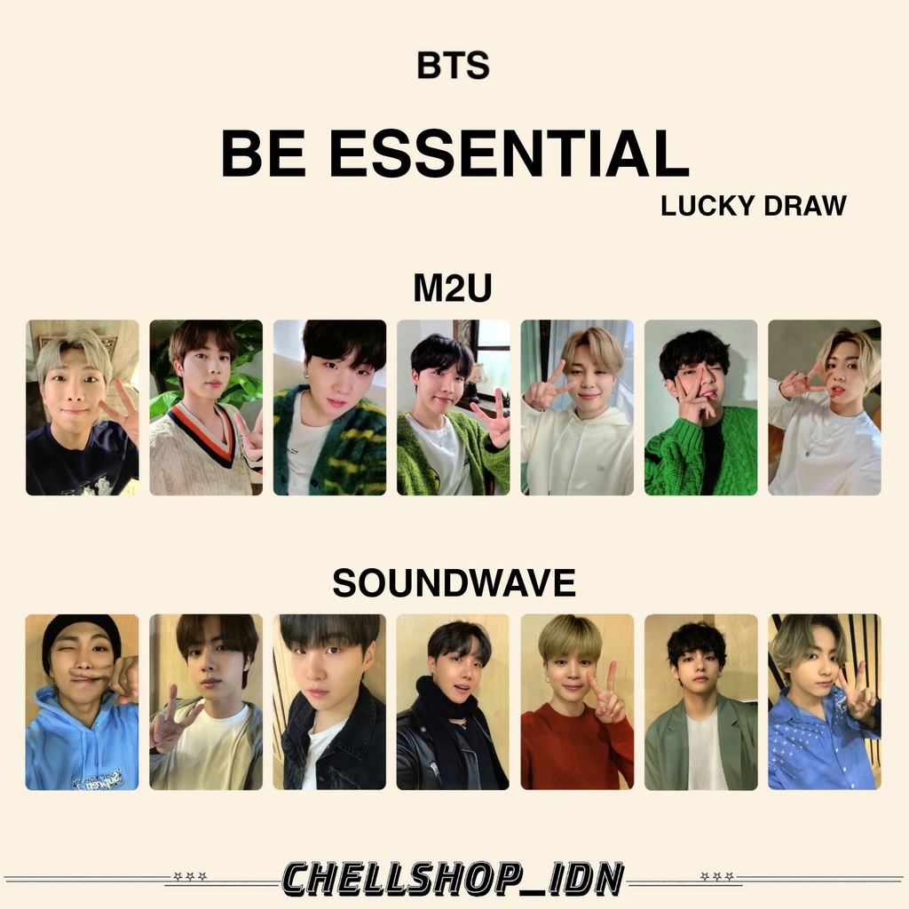 PHOTOCARD BTS BE ESSENTIAL LUCKY DRAW
