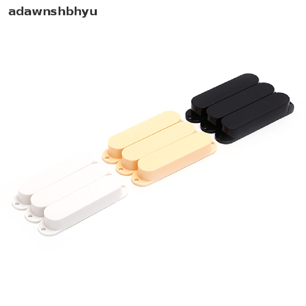 Adawnshbhyu 3pcs Tutup Penutup Pickup Gitar Single Coil Bahan Plastik Untuk ID Gitar Elektrik