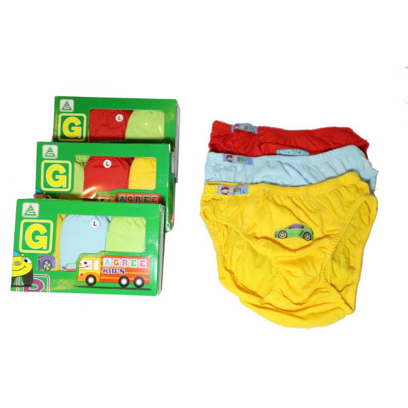 (3 pcs ) CD Celana Dalam Anak Laki-Laki Agree Kids AK 020 Kartun Carakter | CD Agree Kids