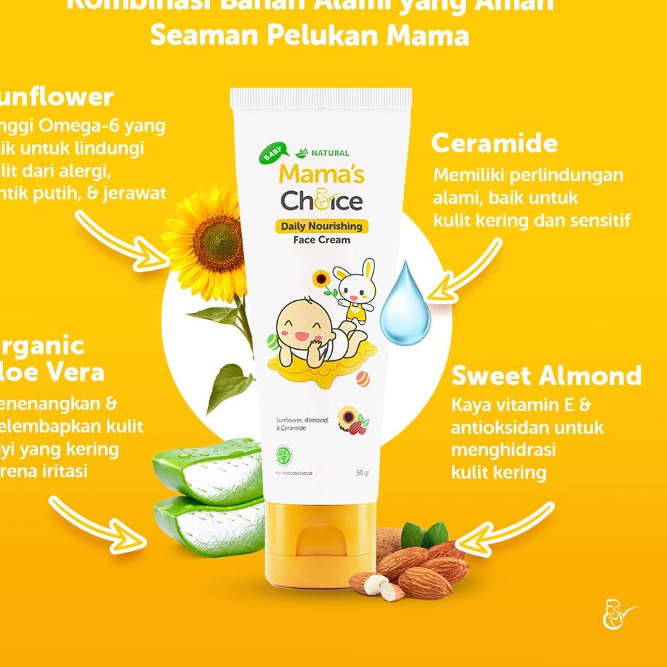 Promo Sekarang Baby Cream | Mama's Choice Baby Daily Nourishing Face Cream - Krim Wajah Bayi