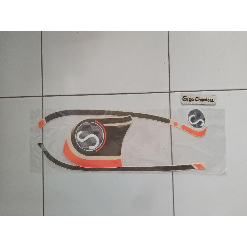 Striping Sticker Lis Honda Scoopy Sporty 2020 2021 Fasion Cream Original