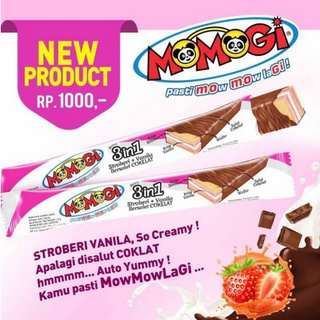 

Momogi Rasa 3in1 Stroberi + Vanilla Bersalut Cokelat 20 bks x 15g