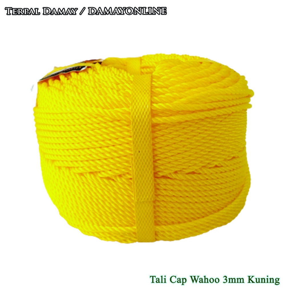 

Tali Tambang Pe Cap Wahoo 3Mm Kuning / Rol ( Harga Per Rol )