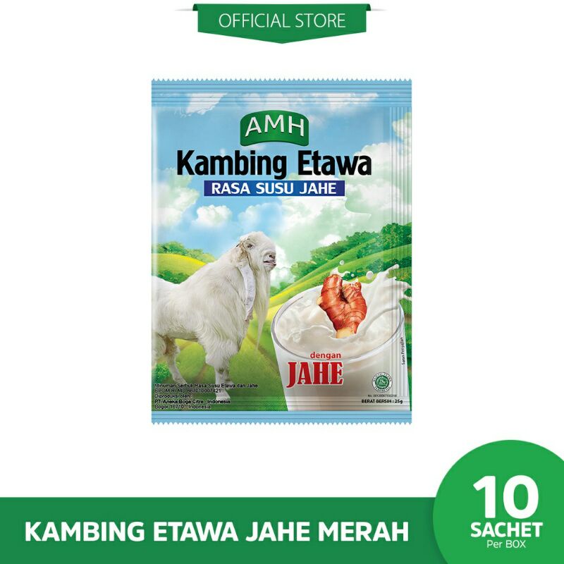 

AMH Susu Kambing Etawa + Jahe Merah 10 Pcs