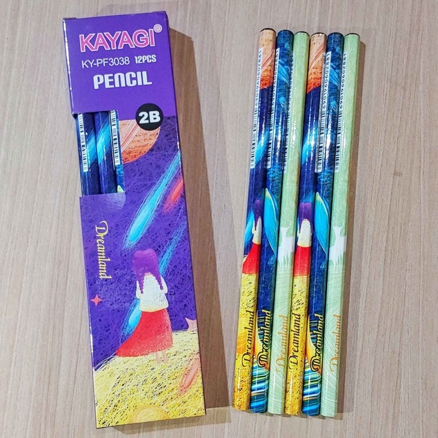 

(PAK) Pensil Kayagi 2B KY-PF3038 / Pensil Kayagi / 2B 1 Box 12 Pcs