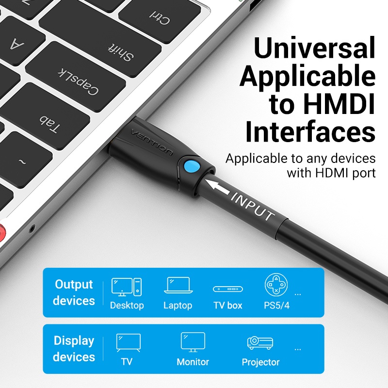 ( Bisa Cod ) Vention Kabel HDMI Engineering 4K 3D Konstruksi Industrial AAM 25m