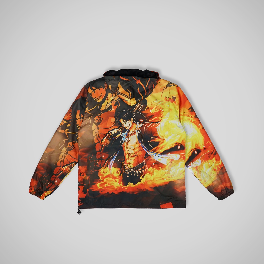 JAKET BROAD WEAR OUTDOOR ANIME ONE PIECE SERIES  FULL PRINTING PREMIUM - ACE FIRE