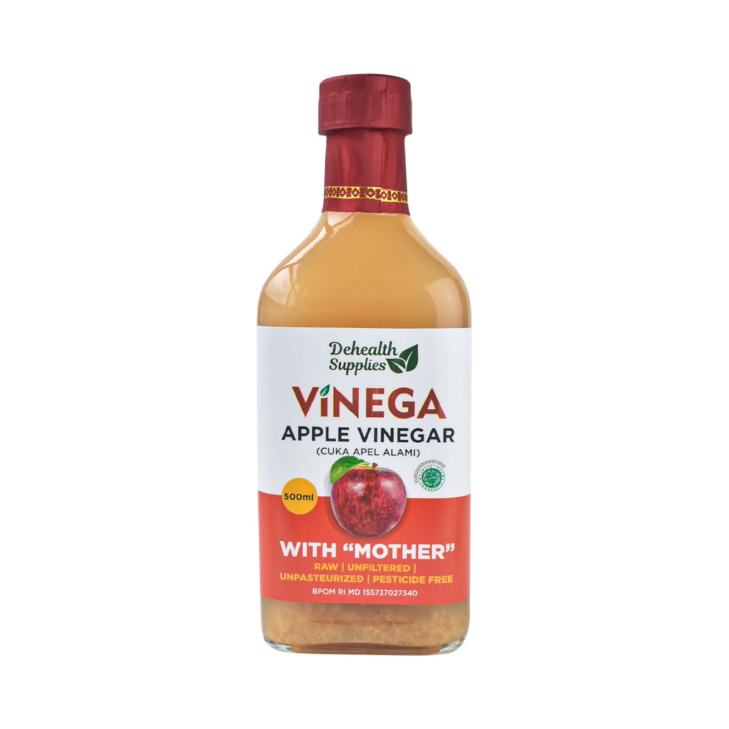 Dehealth Supplies VINEGA Apple Cider Vinegar (Cuka Apel Alami) 500 ml