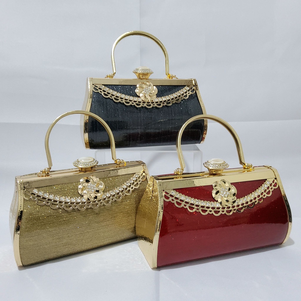 Tas Pesta Farnell  Wanita Clutch Kondangan Impor 2809 (gagang bisa lepas)