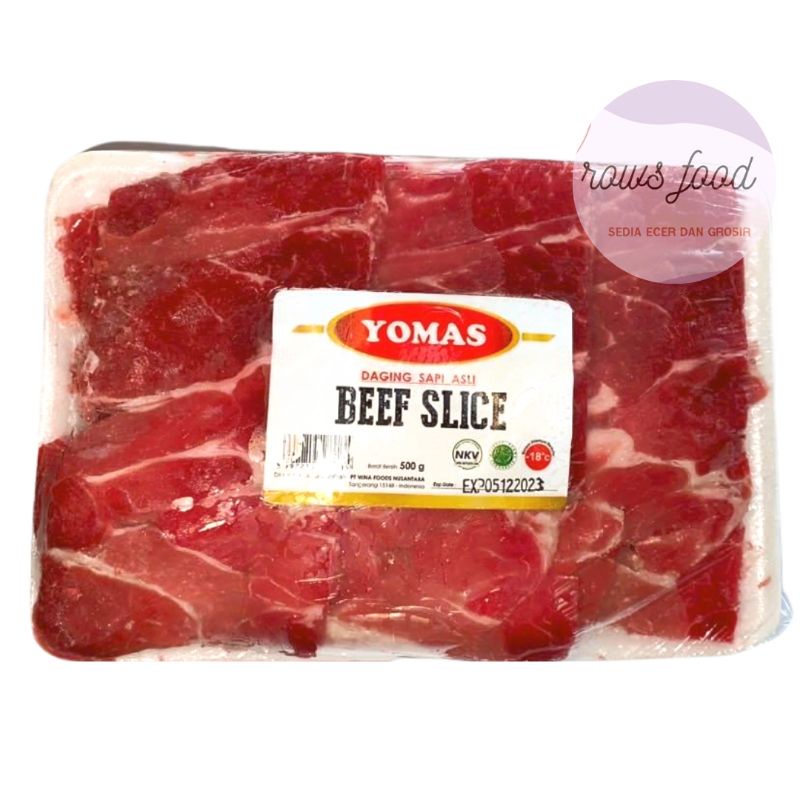 

Beef Slice 500gr Lessfat Nonfat Yomas Beef Slice