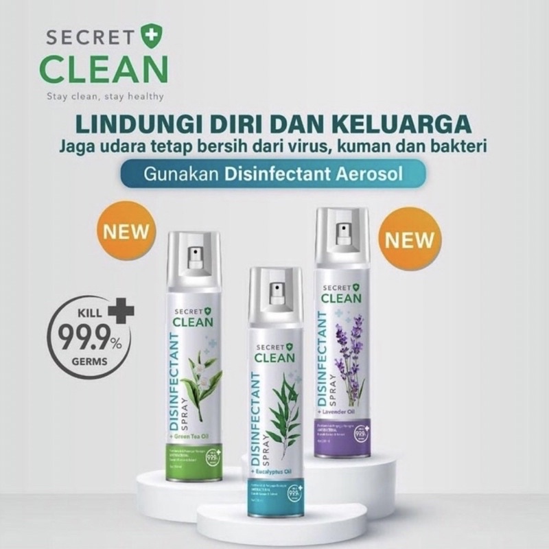 SECRET CLEAN DISINFECTANT SPRAY 200ML (DISINFEKTAN AEROSOL)