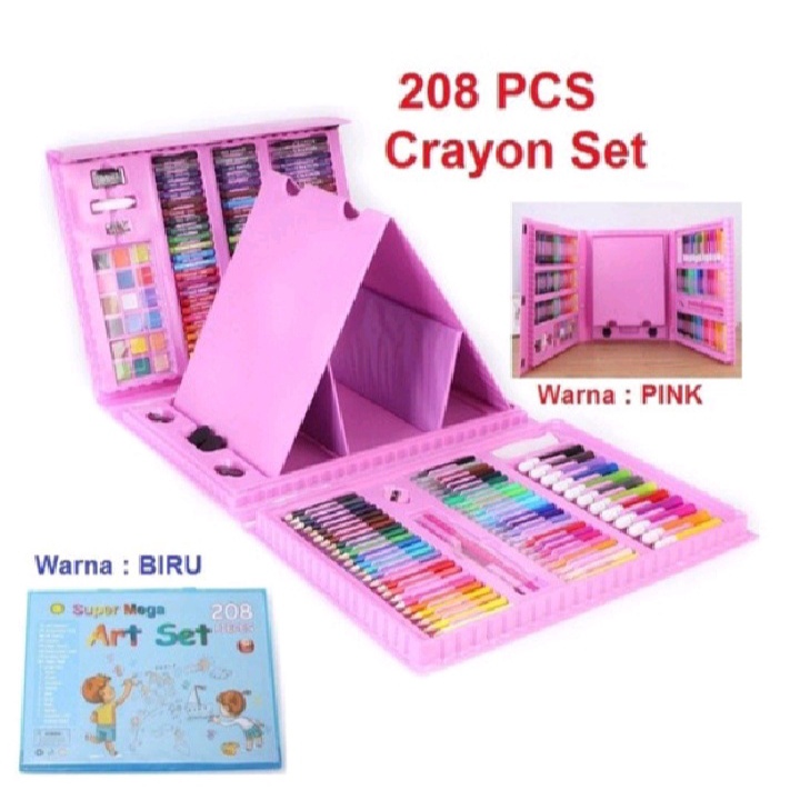 Pensil Warna Crayon Set 208 Pcs Crayon Mewarnai 208 Warna Pensil Krayon Alat Menggambar atau Mewarnai