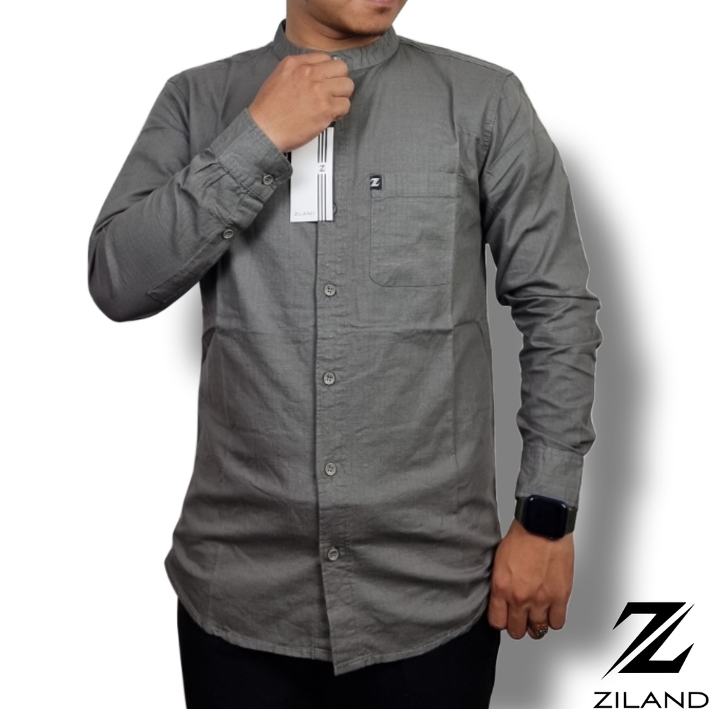 Kemko Dewasa ZILAND 005 Kemeja Koko Pria Lengan Panjang Polos Katun Sigaret Premium Ada Ukuran Jumbo High Quality