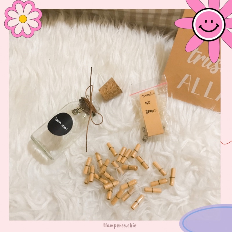 

Wishing bottle - Capsulove 50 pcs dikemas dlm botol 100ml - pesan dalam kapsul - message in a bottle