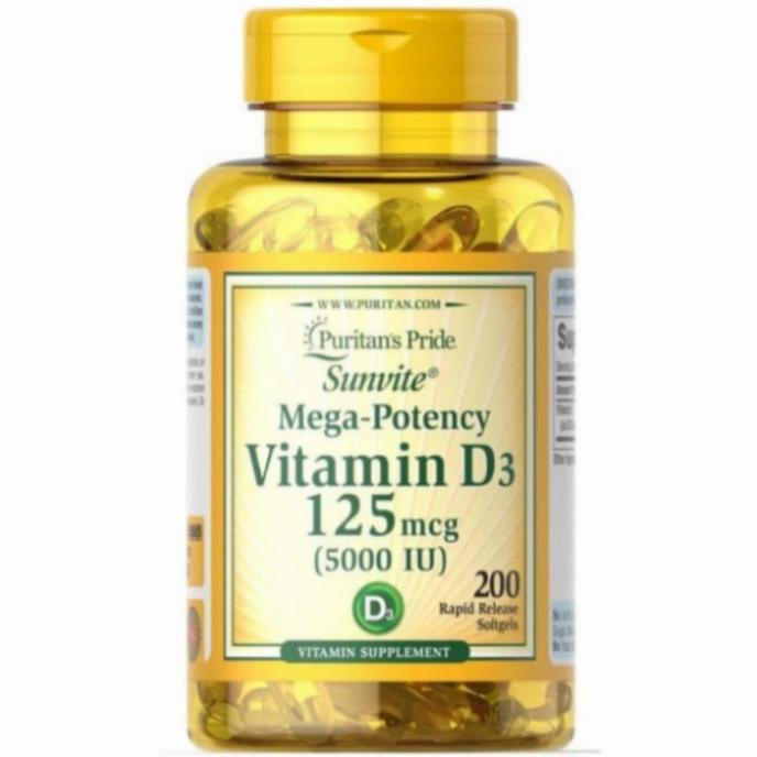 puritan's pride vitamin d3 5000iu vit D 5000 iu 200 softgel