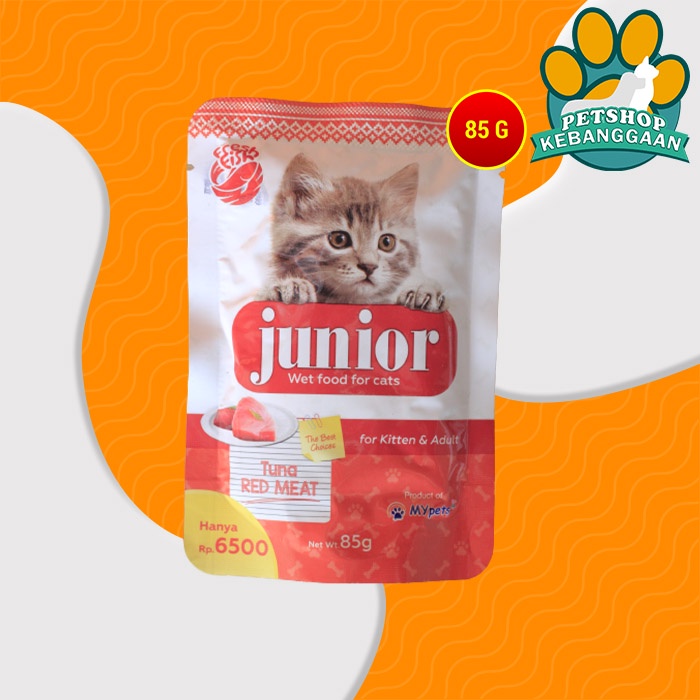Makanan Basah Kucing Junior Wet Food Pouch 85 Gram
