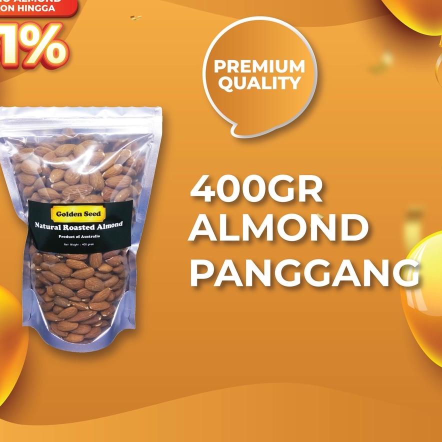 

Promo 7.7 KACANG ALMOND PANGGANG 400 GRAM PREMIUM - ROASTED ALMOND 400 GR