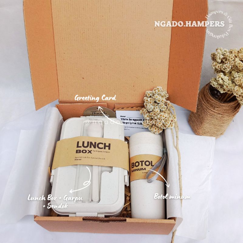 Jual Hampers Lunch Box Botol Minum Kado Ulang Tahun Kado Wisuda