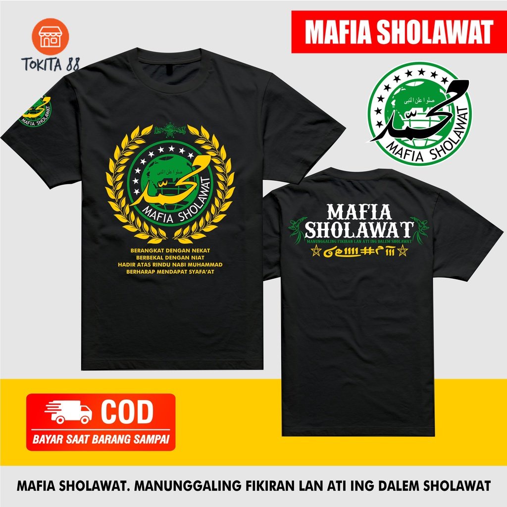 KAOS LENGAN PENDEK MAFIA SHOLAWAT MAFISH ORIGINAL DISTRO - BAJU MAFIS TERBARU KATUN COMBED