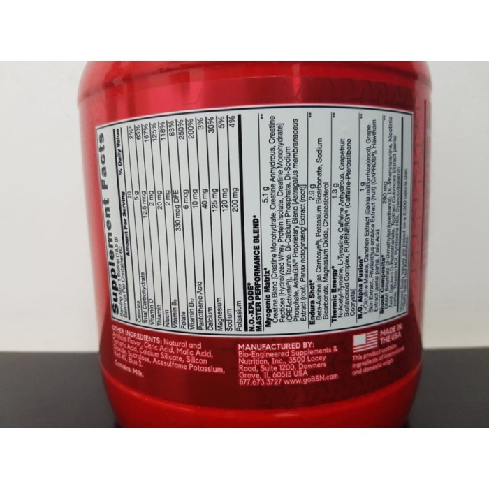 Bsn No Xplode Explode Pre Workout 60 Serving