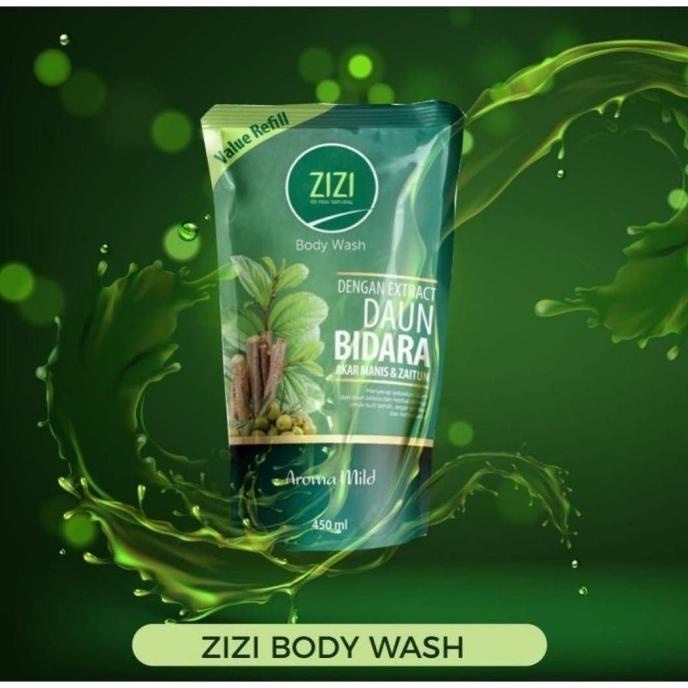 PROMO SERU [COD] ZiZi Body Wash / Sabun Bidara / Ekstrak Daun Bidara / AromaMild 450 ml ORIGINAL 100%