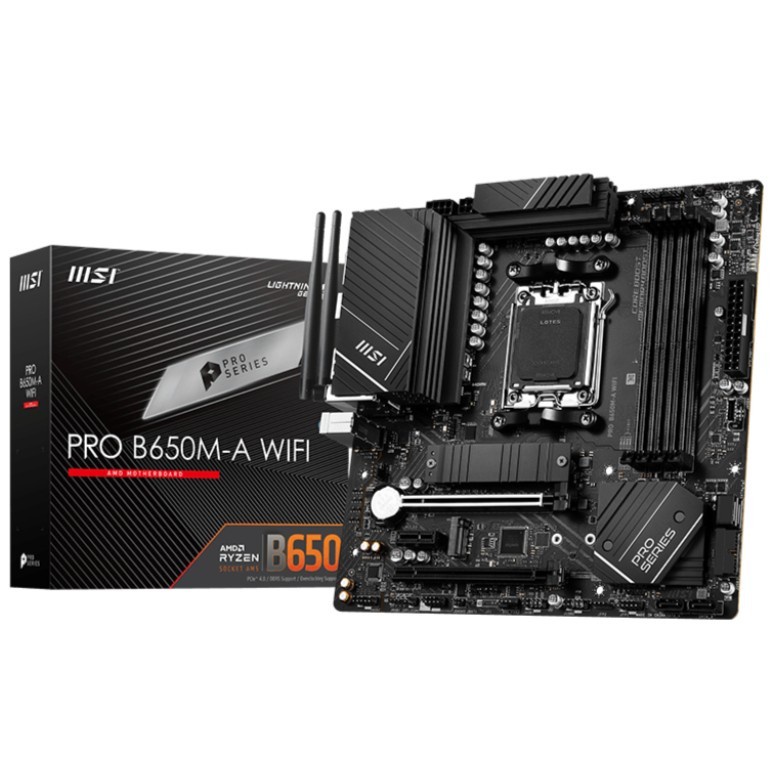 MSI PRO B650M-A WIFI Motherboard AMD B650 AM5 DDR5 mATX