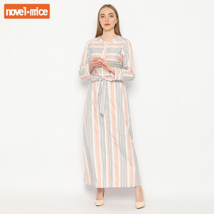 NOVEL MICE - GAMIS KATUN SALUR GREY ORANGE