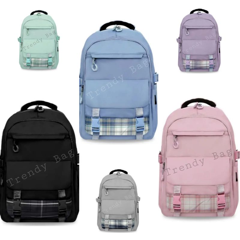 Tas Import Korea Motif Kotak