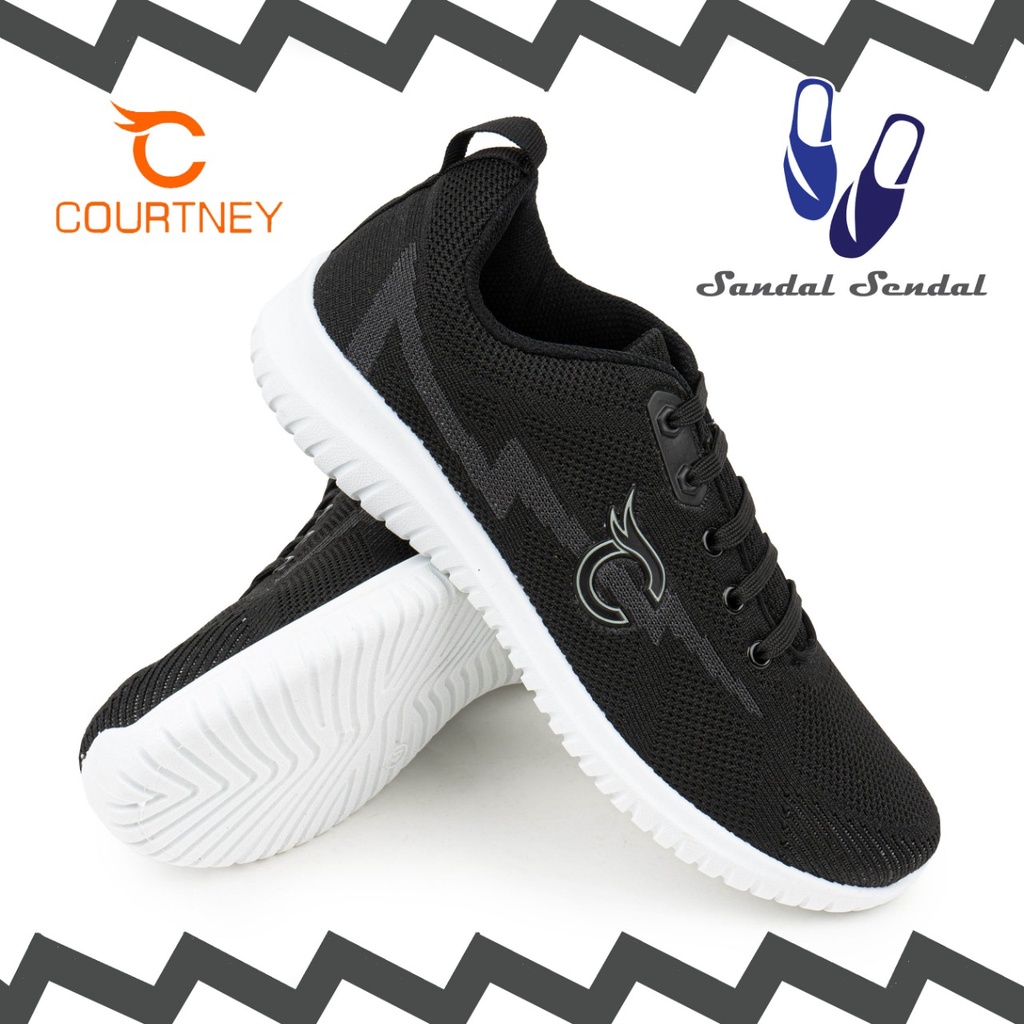 Sepatu Ardiles Courtney ROGER HITAM PUTIH- Fashion Casual Pria