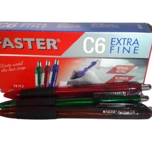 

✷Terbaru✢↔ (12pc) PULPEN FASTER C6 / PEN / BOLPOIN FASTER C6 CETEK 37