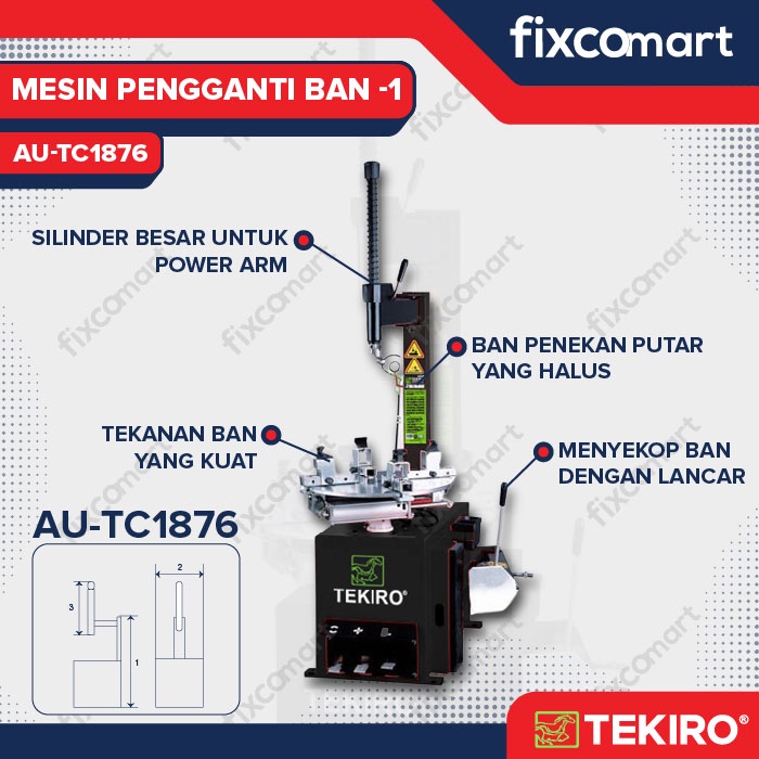 Tekiro Tire Changer / Pembuka Ban Otomatis Mobil Motor