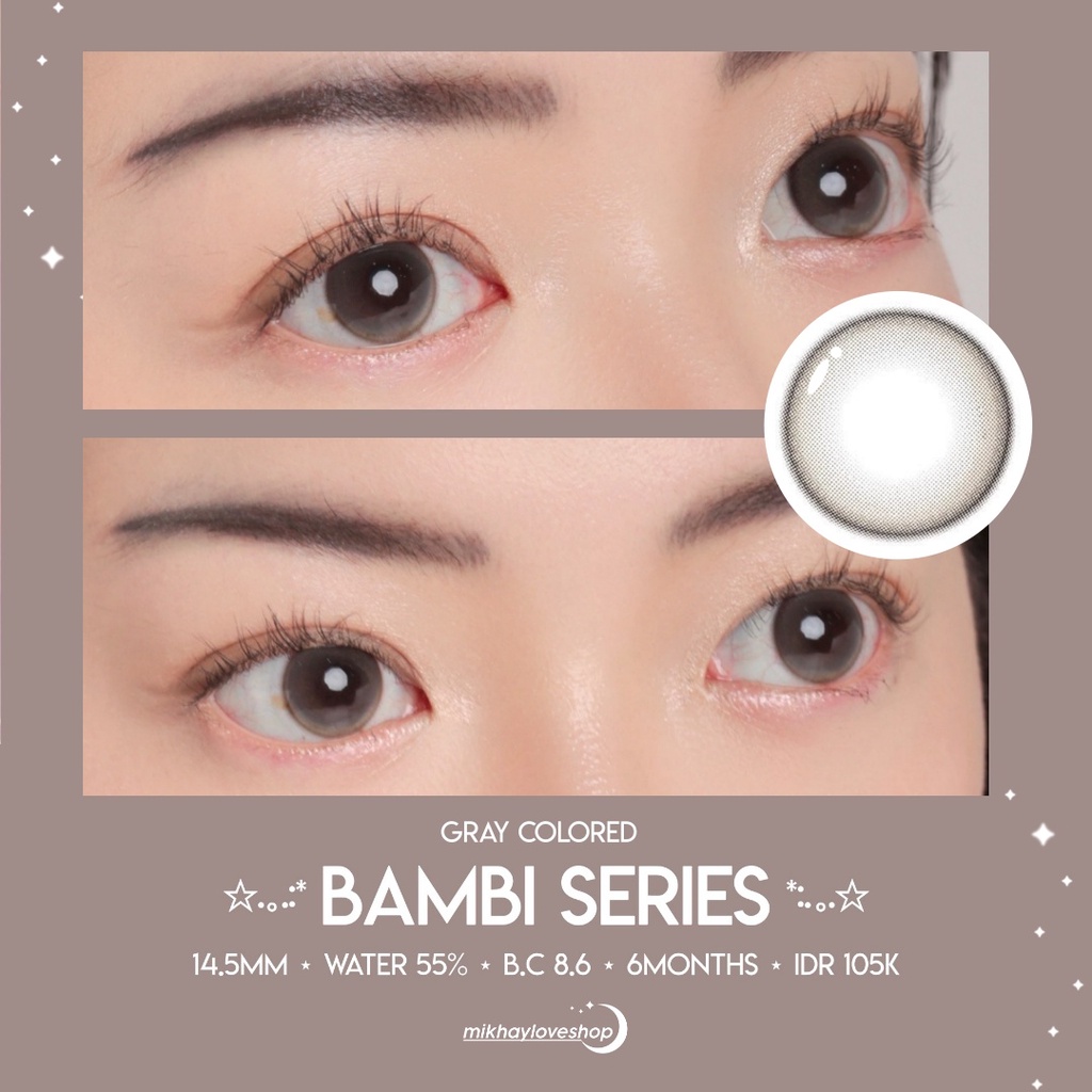 MIKHAYLOVESHOP Softlens Bambi Gray (Grey) | Kittykawaii