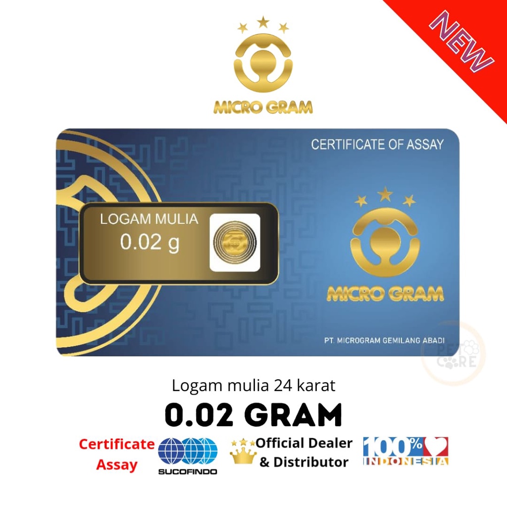 RAFEYLA - MICRO GRAM Microgram Emas Mini Babygold Baby Gold Logam Mulia 24K 0.01 0.02 0.05 GR